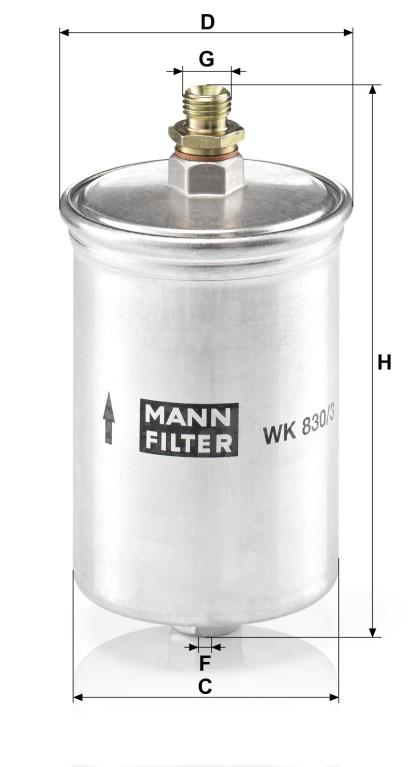 Filtro combustible MANN-FILTER ref. WK 830/3