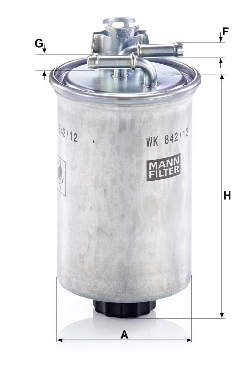 Filtre à carburant (Filtre à gasoil) MANN-FILTER ref. WK 842/12 x