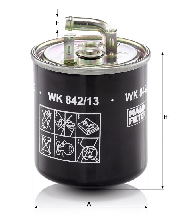 Filtre à carburant (Filtre à gasoil) MANN-FILTER ref. WK 842/13