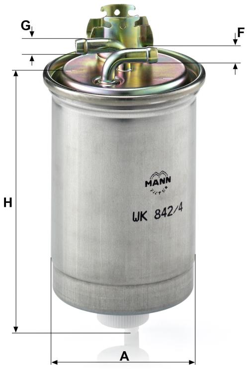 Filtro combustible MANN-FILTER ref. WK 842/4