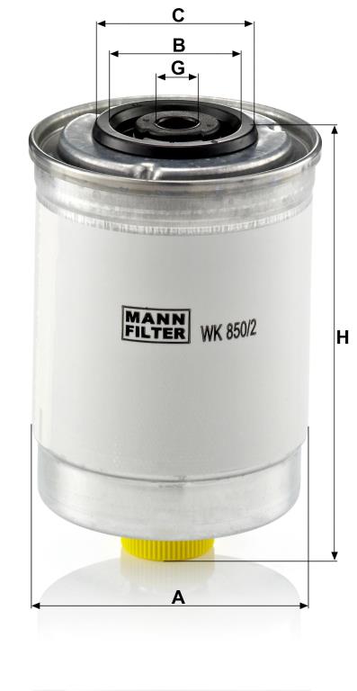 Filtro combustible MANN-FILTER WK 850/2