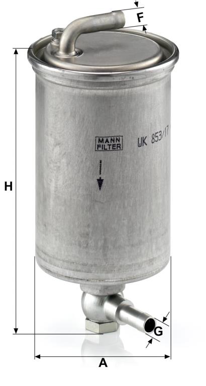 Filtro combustible MANN-FILTER WK 853/17