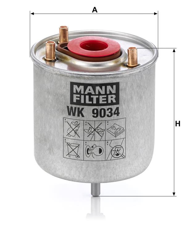 Filtre à carburant (Filtre à gasoil) MANN-FILTER ref. WK 9034 z