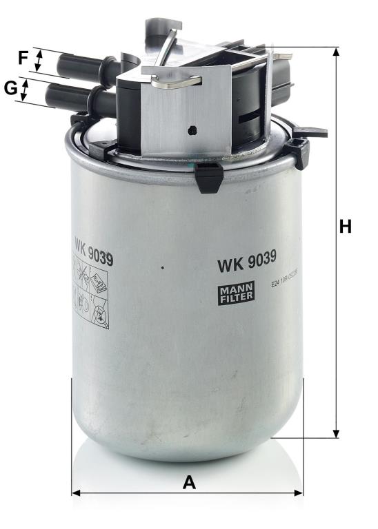 Filtre à carburant (Filtre à gasoil) MANN-FILTER WK 9039