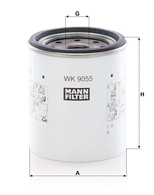 Filtro combustible MANN-FILTER ref. WK 9055 Z