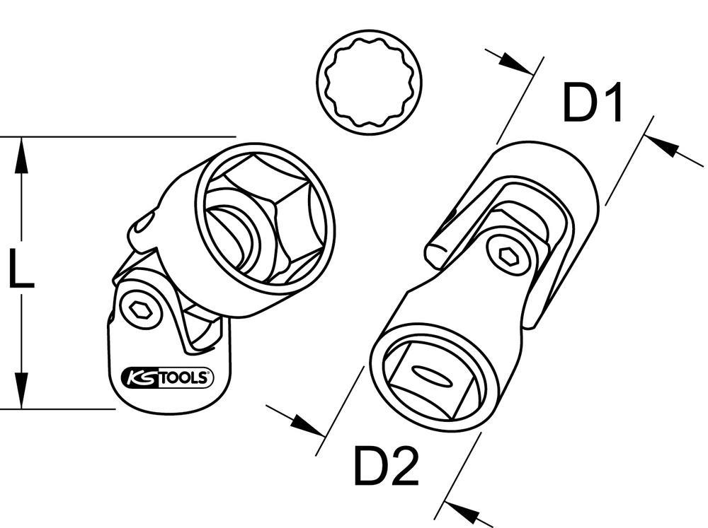 Douille standard 3/8" KS TOOLS 917.4861