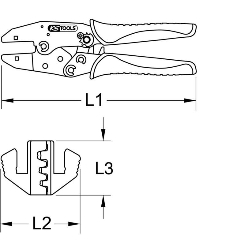 Pince à sertir KS TOOLS 115.1485
