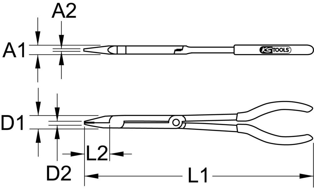 Pince coupante KS TOOLS 500.7201