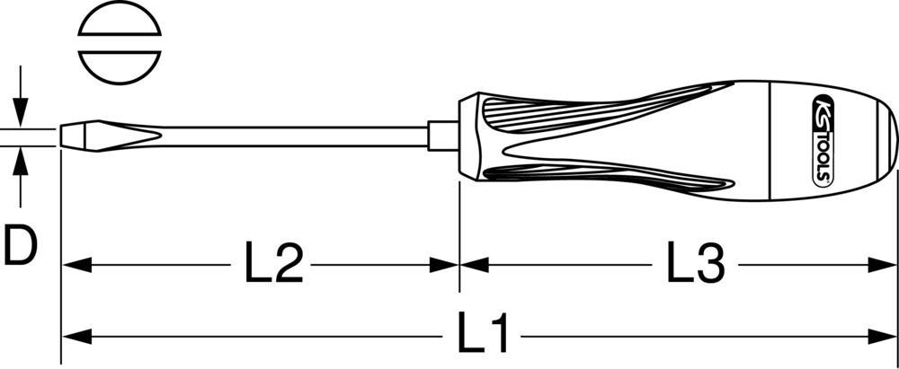 Tournevis à fente KS TOOLS ref. 922.6004
