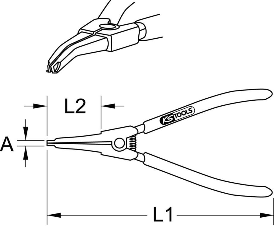 Pince circlips KS TOOLS ref. 115.0991