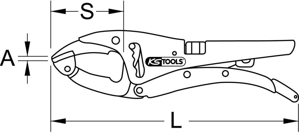 Pince étau KS TOOLS 115.1038
