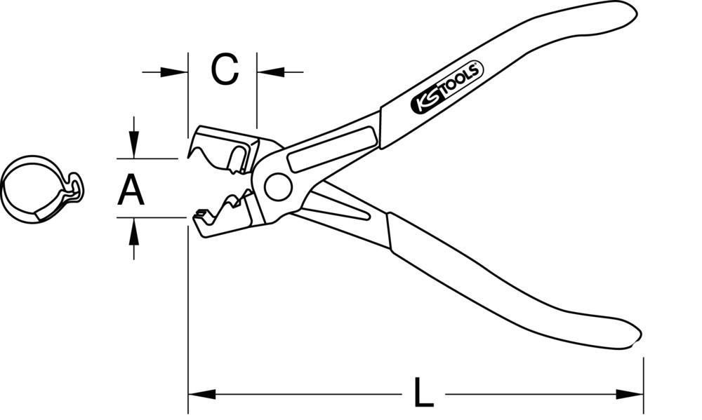 Pince à collier KS TOOLS ref. 115.1045