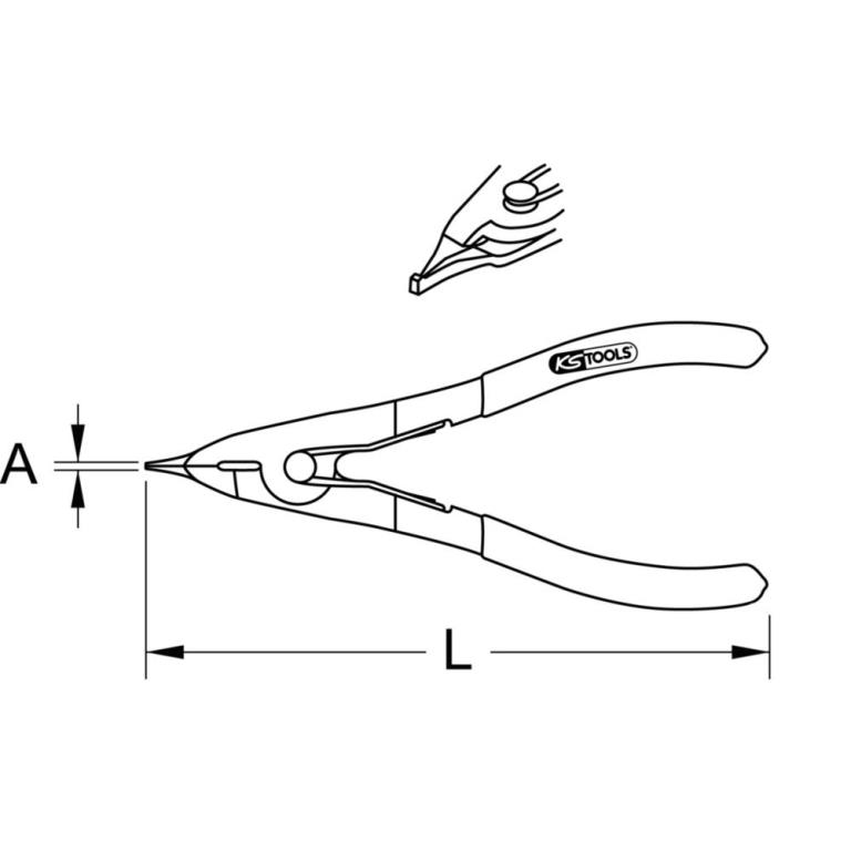 Pince circlips extérieure KS TOOLS ref. 115.1048