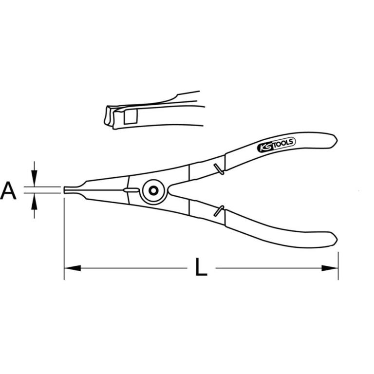 Pince circlips intérieure KS TOOLS 115.1049