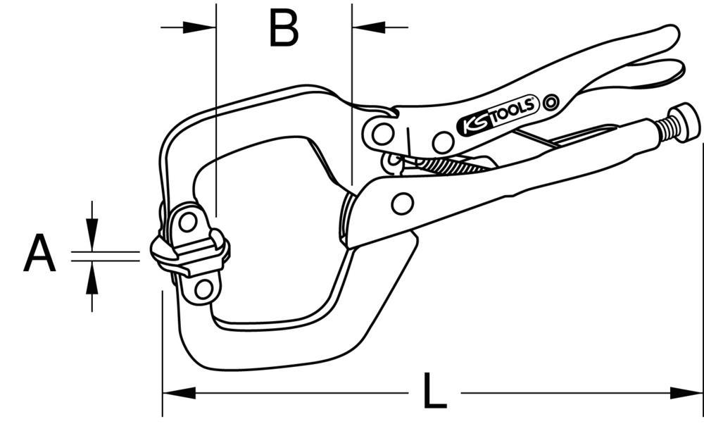 Pince étau KS TOOLS 115.1073