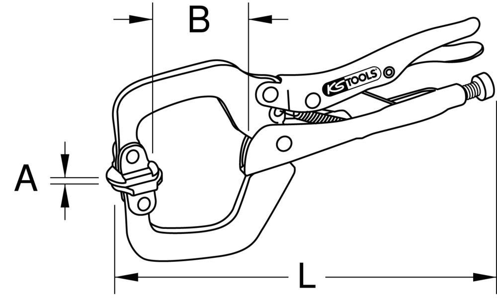 Pince étau KS TOOLS 115.1074