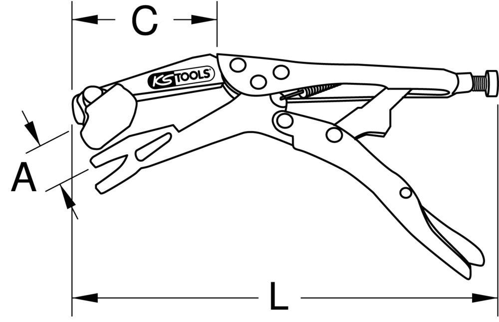Pince étau KS TOOLS 115.1180