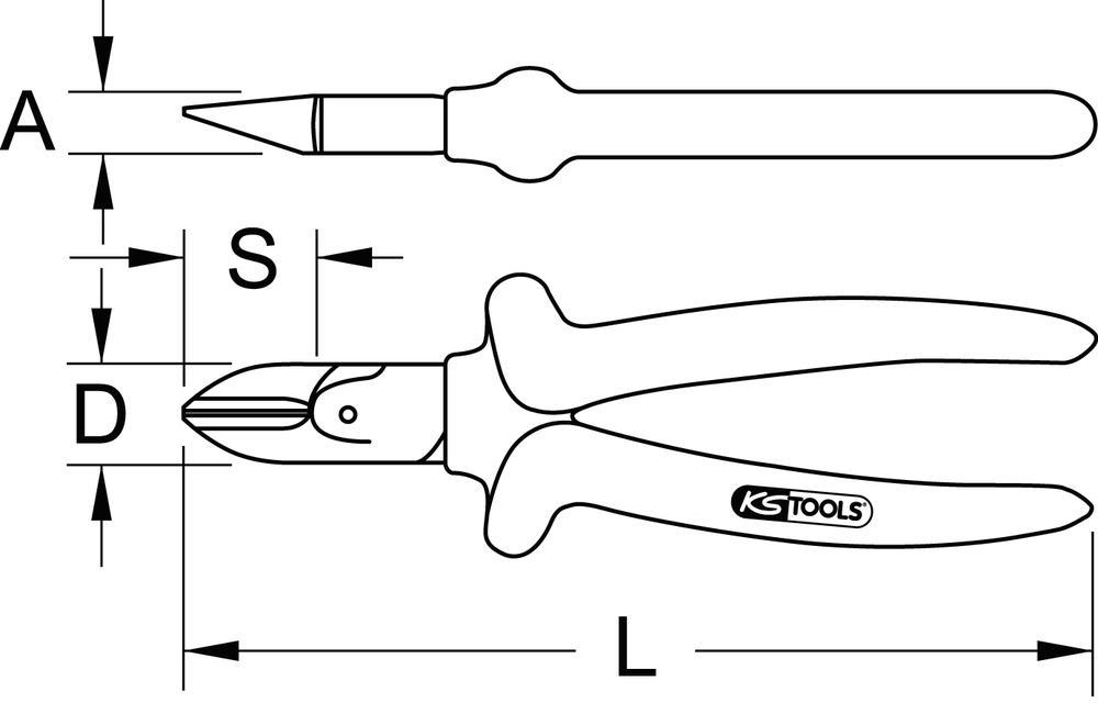 Pince coupante KS TOOLS 115.1312