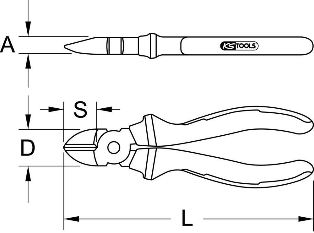 Pince coupante KS TOOLS 117.1119