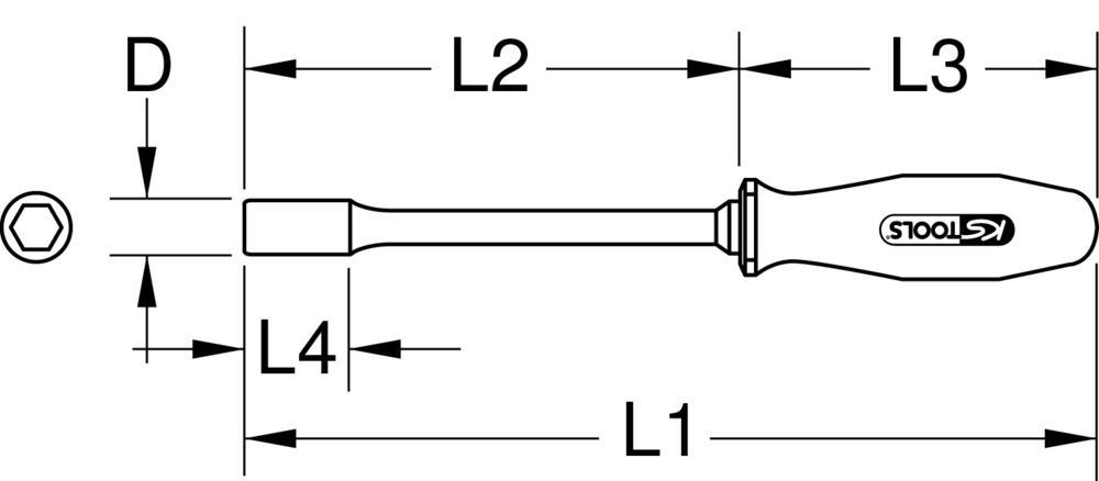 Tournevis à douille KS TOOLS 117.1238