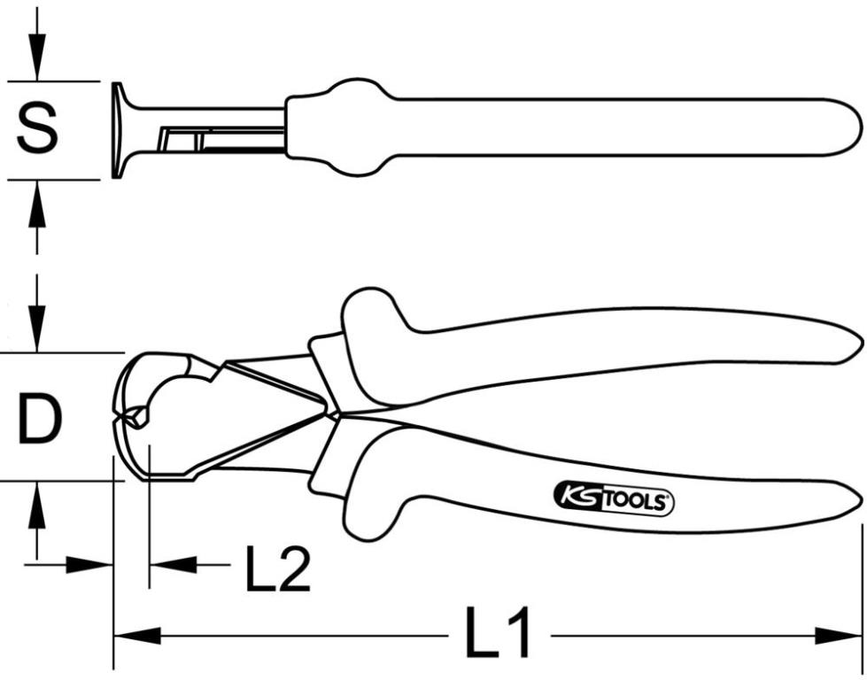 Pince coupante KS TOOLS 117.1198