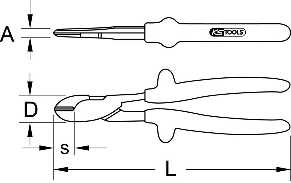 Pince coupante KS TOOLS 117.1282