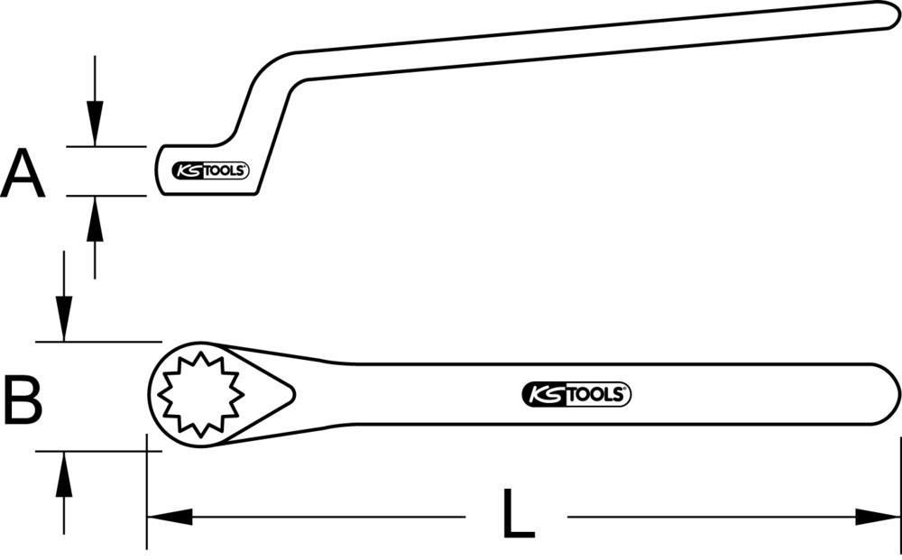 Clé polygonale KS TOOLS 117.1314