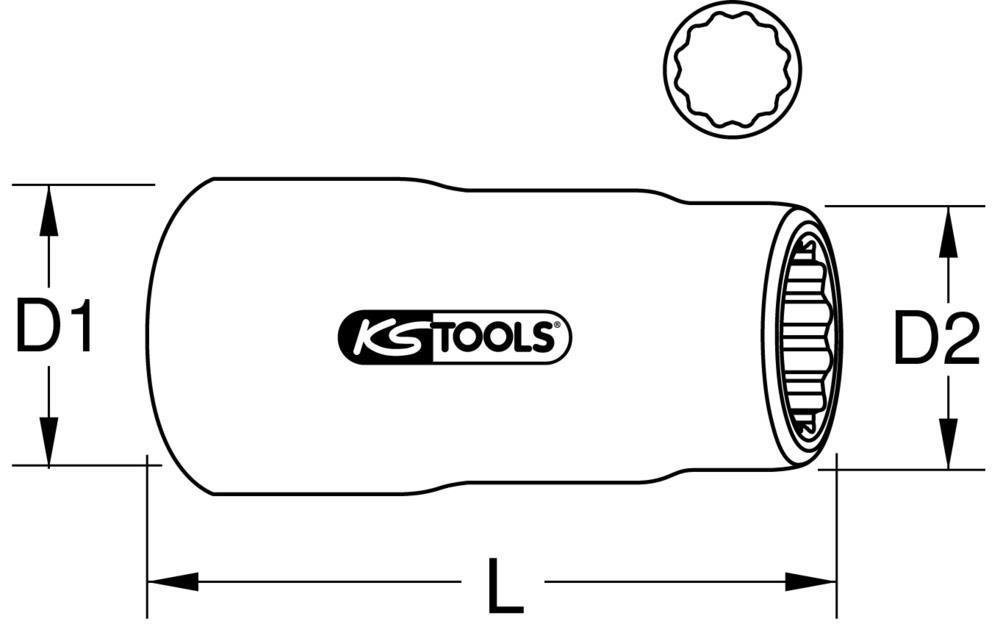 Douille isolée KS TOOLS 117.3835