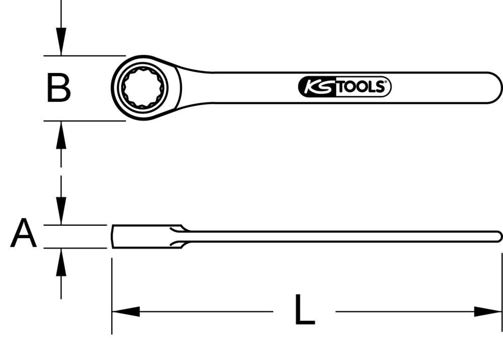 Clé mixte à cliquet KS TOOLS ref. 117.4229