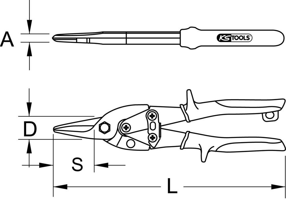 Cisaille à tôle KS TOOLS ref. 118.0051