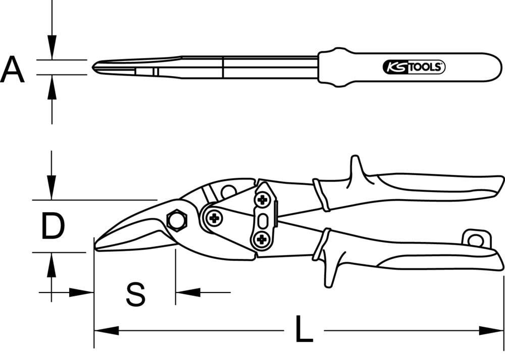 Cisaille à tôle KS TOOLS 118.0052