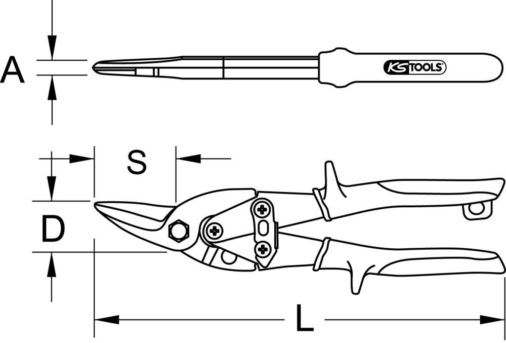 Cisaille à tôle KS TOOLS 118.0146