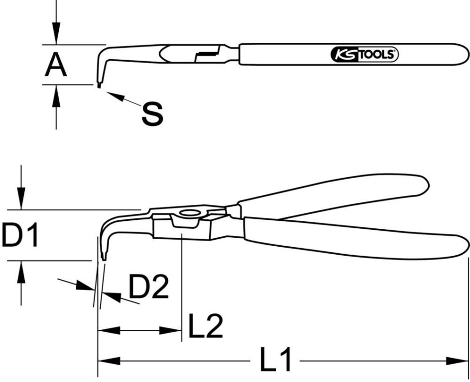 Pince circlips intérieure KS TOOLS 119.2054