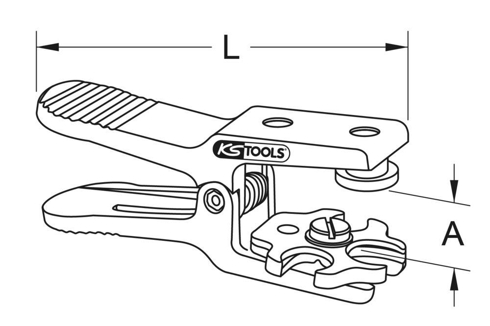 Pince d'obturation pour tuyaux et raccords KS TOOLS ref. 122.1296