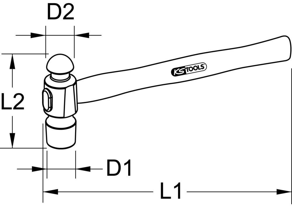 Marteau KS TOOLS ref. 142.1508