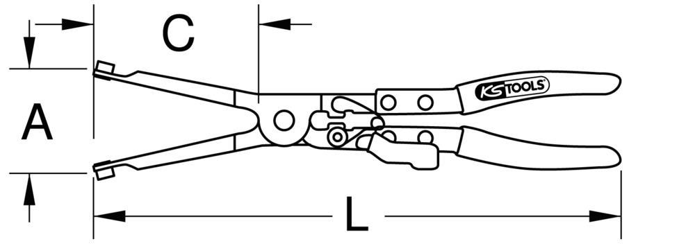 Pinces pour colliers d'échappement KS TOOLS 150.1535