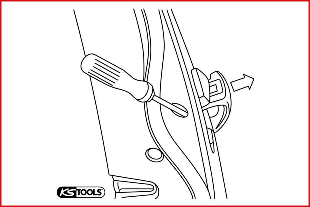 Outils pour portes, rétroviseurs et garnitures KS TOOLS 150.1609