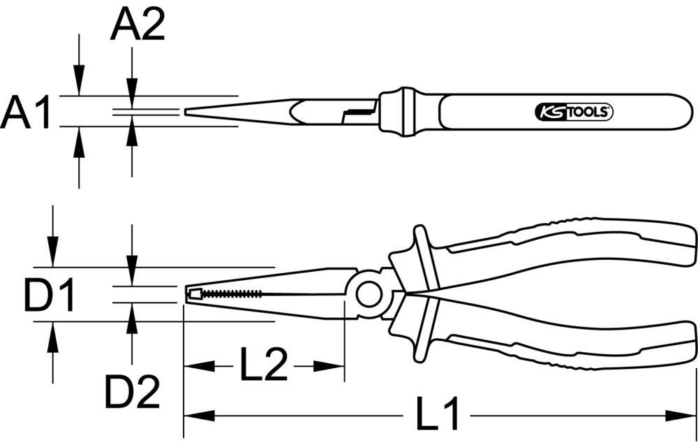 Pince pour cache écrou de roue KS TOOLS 150.2023