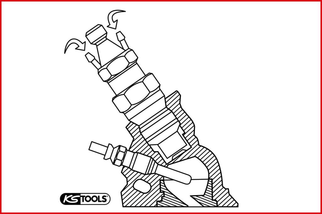 Douille longue pour injecteur diesel piloté KS TOOLS ref. 150.2312