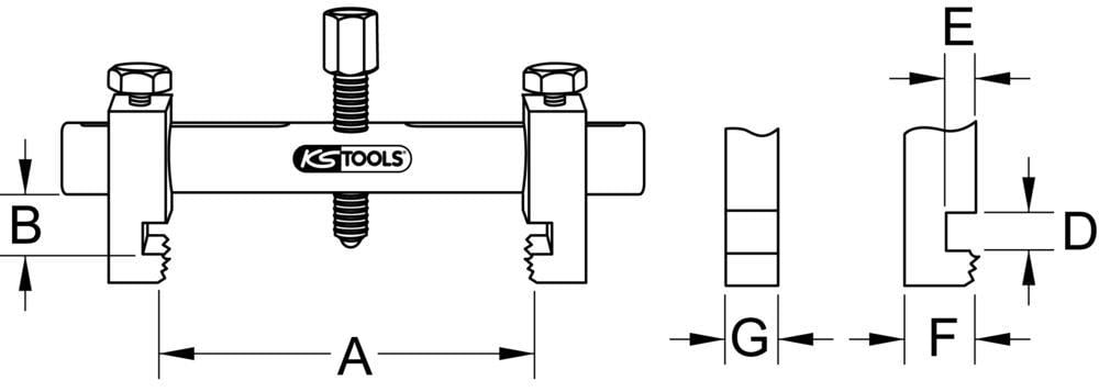 Extracteur de poulie KS TOOLS ref. 150.3170
