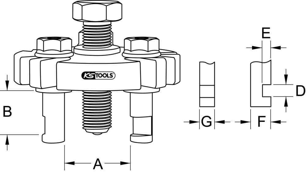 Extracteur de poulie KS TOOLS ref. 150.3194