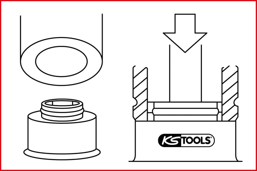 Kit de montage joint de queue de soupape KS TOOLS ref. 150.3510