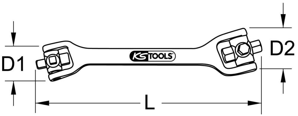 Clé de vidange KS TOOLS 150.9302