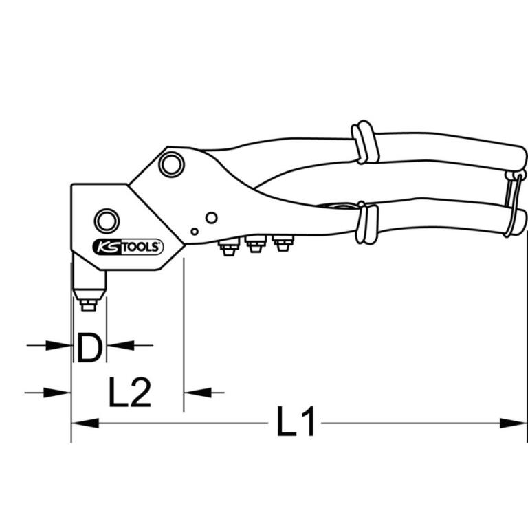 Pince à riveter KS TOOLS 150.9540