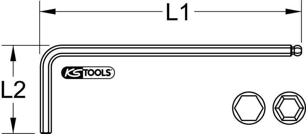 Clé mâle KS TOOLS 151.31013
