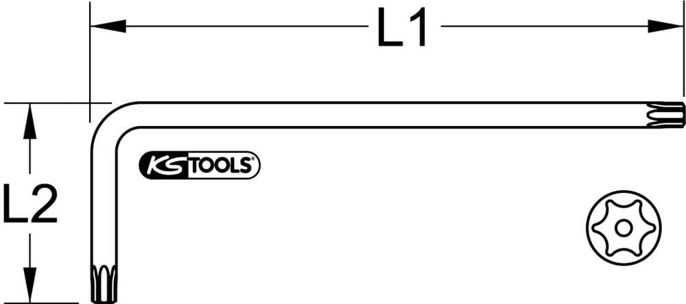 Clé mâle KS TOOLS 151.2244