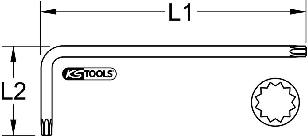 Clé mâle KS TOOLS 151.4108