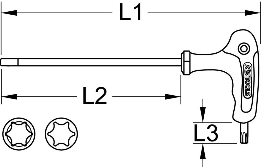 Clé mâle KS TOOLS 151.2753