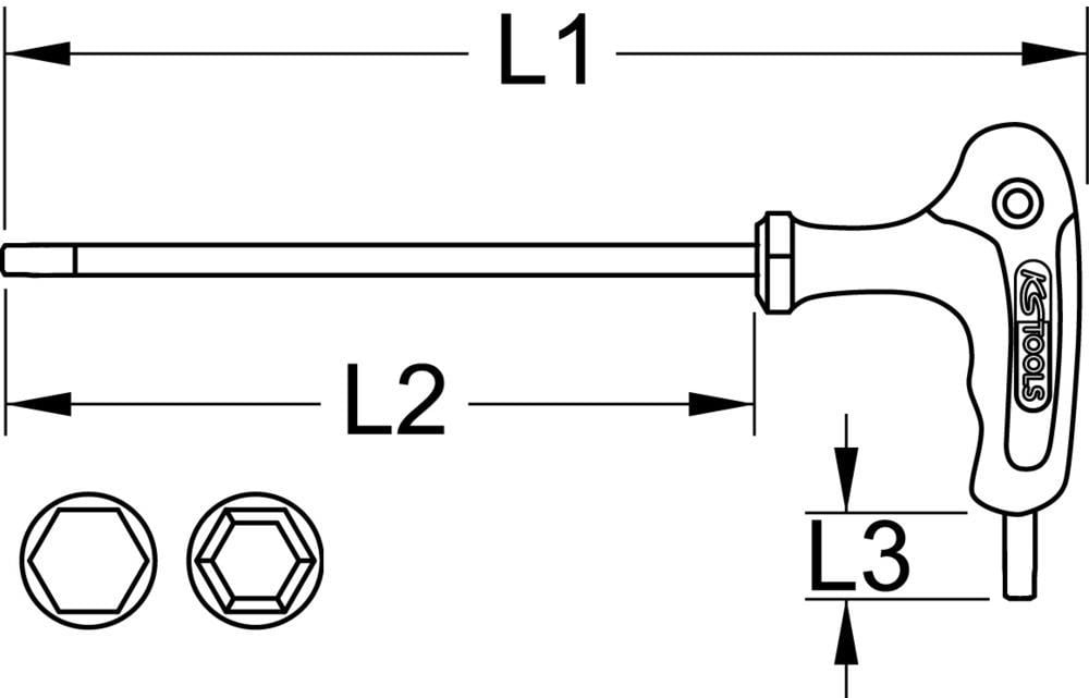 Clé mâle KS TOOLS 151.8130