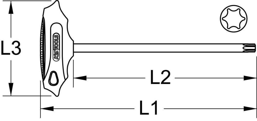 Clé mâle KS TOOLS 158.8052